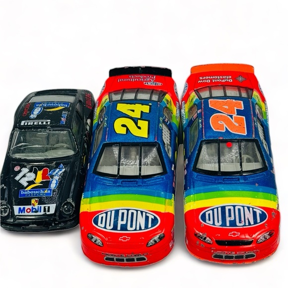 VTG Stock Car Lot Of 3 Jeff Gordon 24 And Burago Porsche 911 AS IS LOOSE - Picture 1 of 10